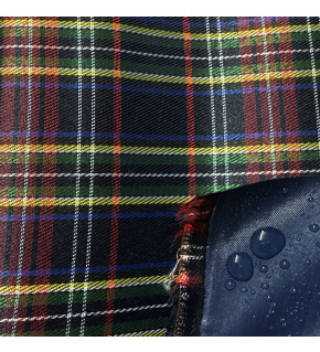 Tkanina wodoodporna KODURA wzór Niebieski kwadrat