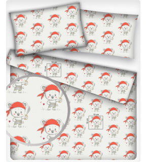 Tkanina bawełniana wzór wojownik niedźwiedź