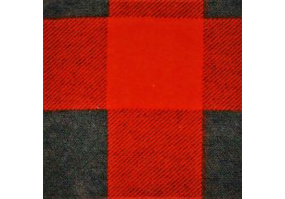 Bavlněná flanelová látka vzor kostka červená  4x4 cm 