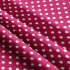 Tkanina bawełniana Białe groszki 10 mm na amarantowy tle