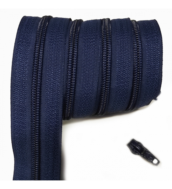 Zip spirálový Granátový 5 mm metráž
