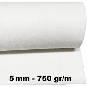 Filc techniczny 5 mm kolor Biały, szerokość 150 cm