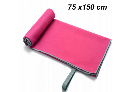 Rychleschnoucí sportovní ručník 75 x 150 z mikrovlákna, barva Růžová 