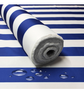 Tkanina Wodoodporna Premium wzór Paski niebieskie