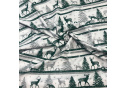 Christmas cotton fabric, by the meter, width 160 cm, Christmas pattern color Green 03