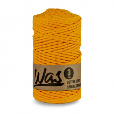 Sznurek bawełniany 3mm, 100m Ciemny żółty
