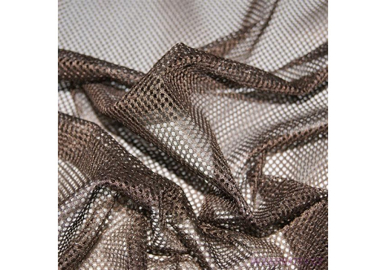 Síť polyesterová, Síťovina pro oděvů hnědá - DZ-008-134  2mm x 2mm