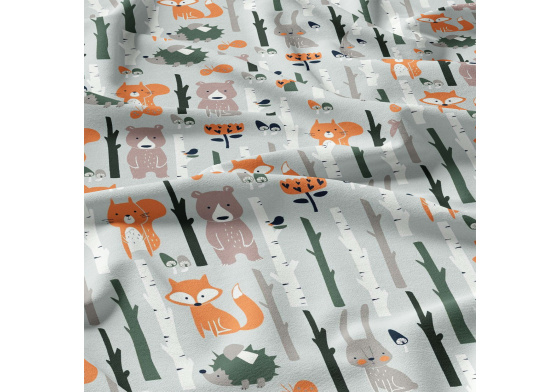 Bavlněné látky, metráž. Zvířata na Šedém