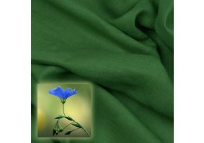 Tkanina lniana naturalna Oskar kolor Zielony 265 g/m2