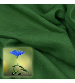 Tkanina lniana naturalna Oskar kolor Zielony 265 g/m2