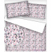 Tkanina bawełniana wzór różowe trójkąty 2 cm