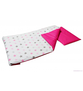 Drap de lit 2 pièces STARS PINK sur PINK 