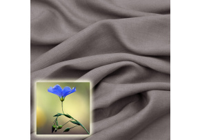 Tkanina lniana naturalna Oskar kolor Szary 265 gr