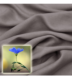 Tkanina lniana naturalna Oskar kolor Szary 265 gr