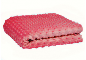 Minky z kropkami kolor c.Różowy Minky z kropkami kolor c.Różowy