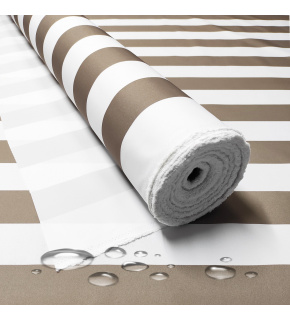 Tkanina Wodoodporna Premium wzór Paski cappuccino