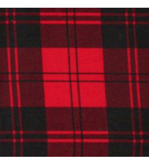 Tkanina flanelа czarno-czerwona 8x8 kratka 
