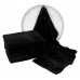 Czarny ręcznik frotte Darsi - 50x100 cm