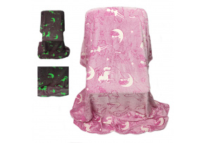 Koc świetlisty Sky kolor Różowy 150x200cm