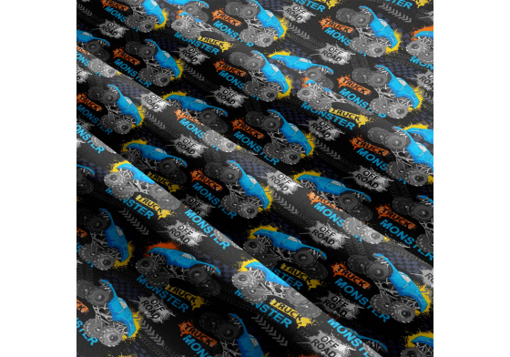 Tkanina bawełniana wzór Monster Truck