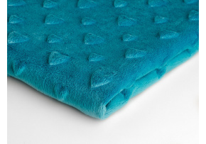 Minky serca kolor Turkusowy