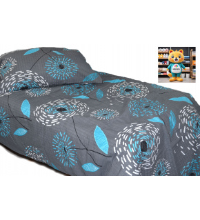 Pościel z kory zapinana na zamek, kolor Grafitowy, 140x200cm