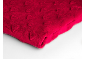 Minky serca kolor Czerwony