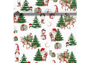 Tkanina bawełniana świąteczna wzór Bałwan Tkanina bawełniana świąteczna wzór Bałwan