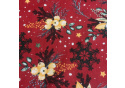 Tissus en coton de Noël au mètre, Motif de Noël rouge 160 cm