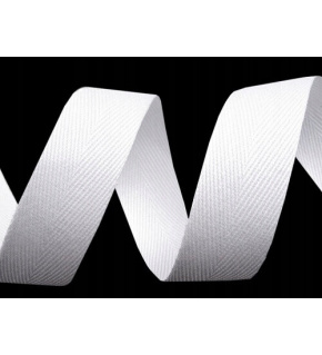 Lamówka bawełniana 20mm kolor biały Lamówka bawełniana 20mm kolor biały