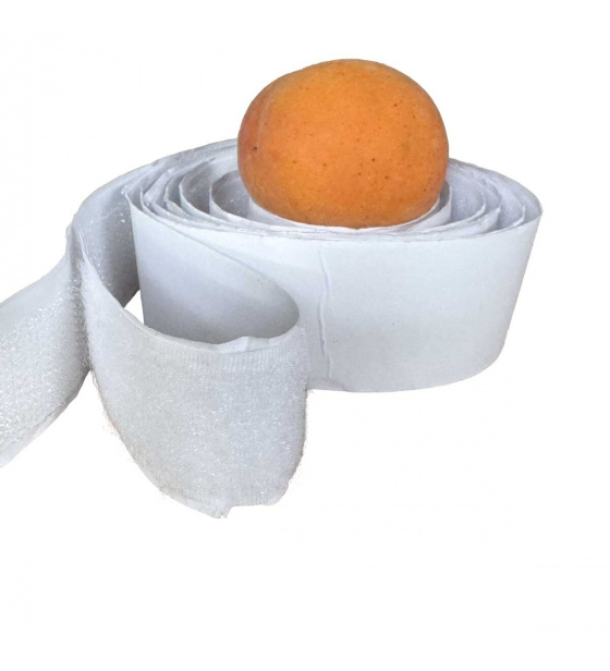 Taśma rzep z klejem (komplet) - Biała 50 cm, szerokość 20 mm