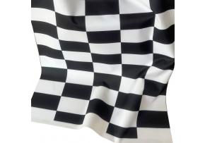 Tkanina zewnętrzna na leżaki i hamaki ogrodowe, kolor biało-czarna szachownica, 5x10 cm Tkanina zewnętrzna na leżaki i hamaki ogrodowe, kolor biało-czarna szachownica, 5x10 cm