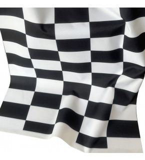 Tkanina zewnętrzna na leżaki i hamaki ogrodowe, kolor biało-czarna szachownica, 5x10 cm Tkanina zewnętrzna na leżaki i hamaki ogrodowe, kolor biało-czarna szachownica, 5x10 cm