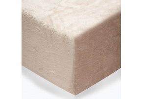 Prześcieradło z mikroflaneli kolor Beżowy 180x200