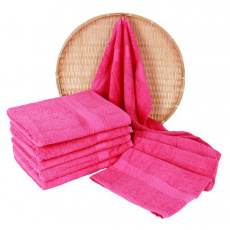Różowy ręcznik frotte Darsi - 50x100 cm Różowy ręcznik frotte Darsi - 50x100 cm
