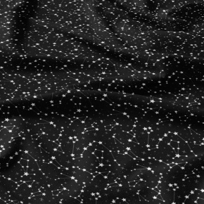 Tkanina bawełniana wzór Galaxy na czarnym tle