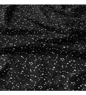 Tkanina bawełniana wzór Galaxy na czarnym tle