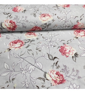 Tkanina bawełniana wzór szara dżungla