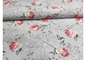 Bavlněná látka vzor Kytíčky na šedém