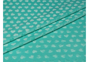 Minky serca kolor c.Mentolowy