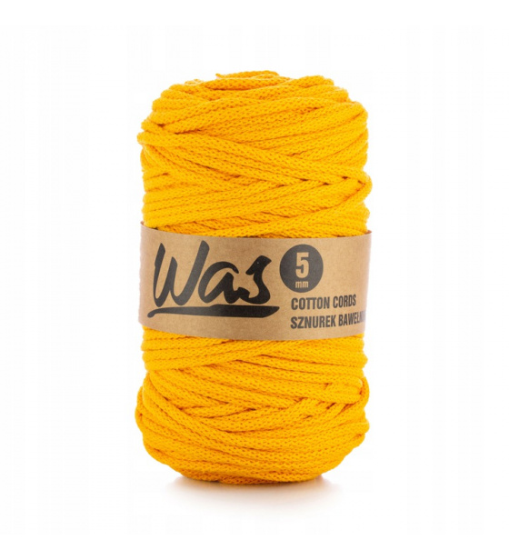 Sznurek bawełniany 5mm, 100m kolor Ciemny żółty