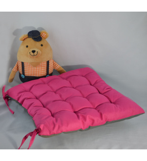 Poduszka siedziska w kolorze amarant, 38x38x4 cm