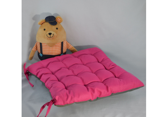 Poduszka siedziska w kolorze amarant, 38x38x4 cm