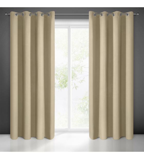 Zatemňovací Závěs s průchodkami BIEGE 135X250 cm