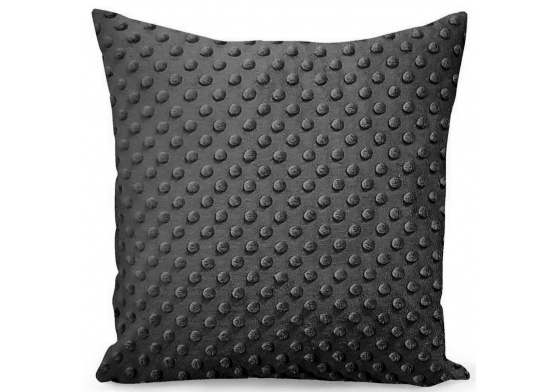 Povlak na polštářek mikroplyš 40X40 cm, barva Grafitová