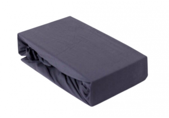 Exclusive Jersey prostěradlo s gumou 160x200 cm, barva Grafitová