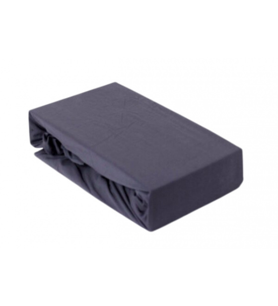 Exclusive Jersey prostěradlo s gumou 160x200 cm, barva Grafitová