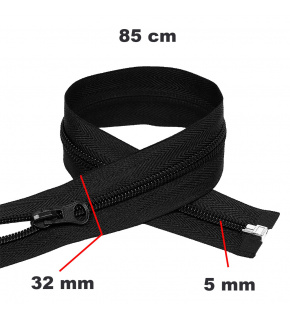 Zamek spiralny Czarny 32 mm (85 cm)