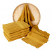 Musztardowy ręcznik frotte Darsi - 50x100 cm