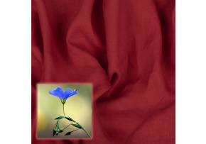 Tkanina lniana naturalna Oskar kolor Bordowy 265 g/m2